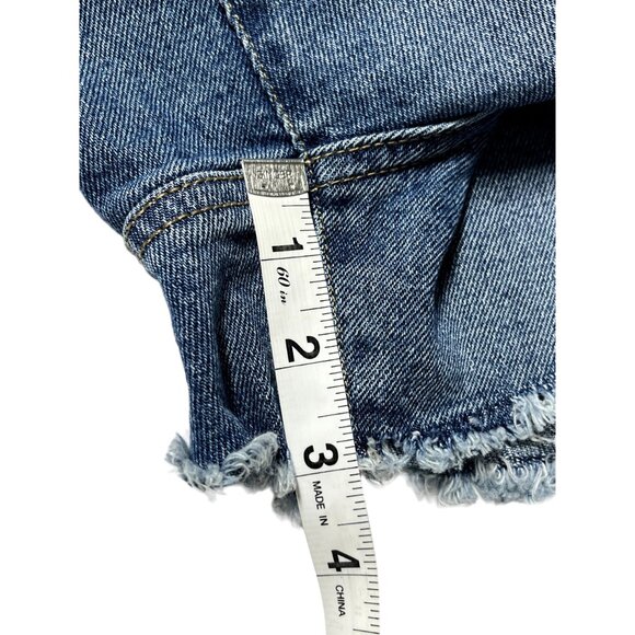 Rewash Shorts Womens 9 Blue Jean Denim Cut Offs High Rise Summer Casual Stretch - Picture 9 of 13